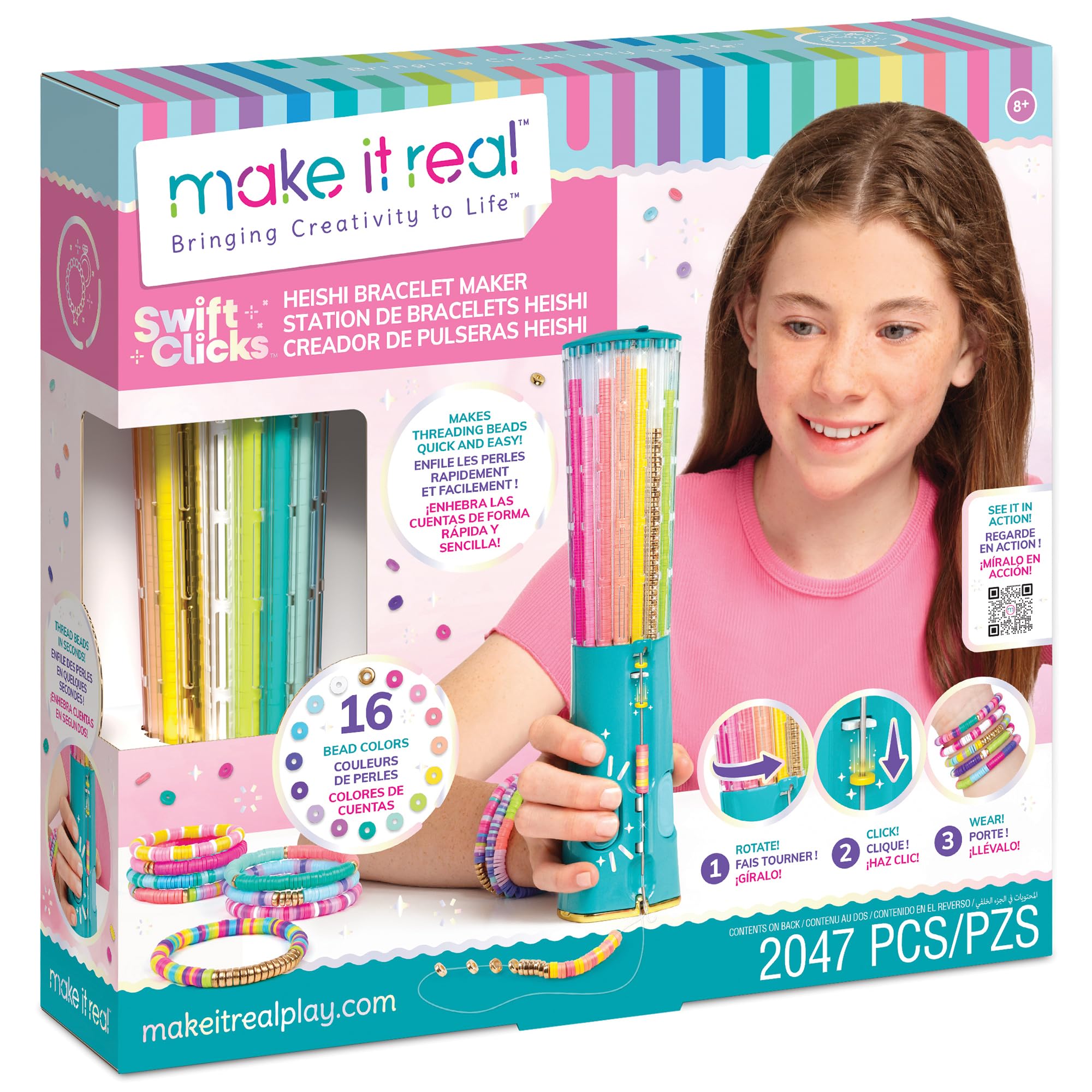 🍬 Kids DIY Beaded Bracelet Making Kit | Colorful Clay Beads Jewelry Craft Set