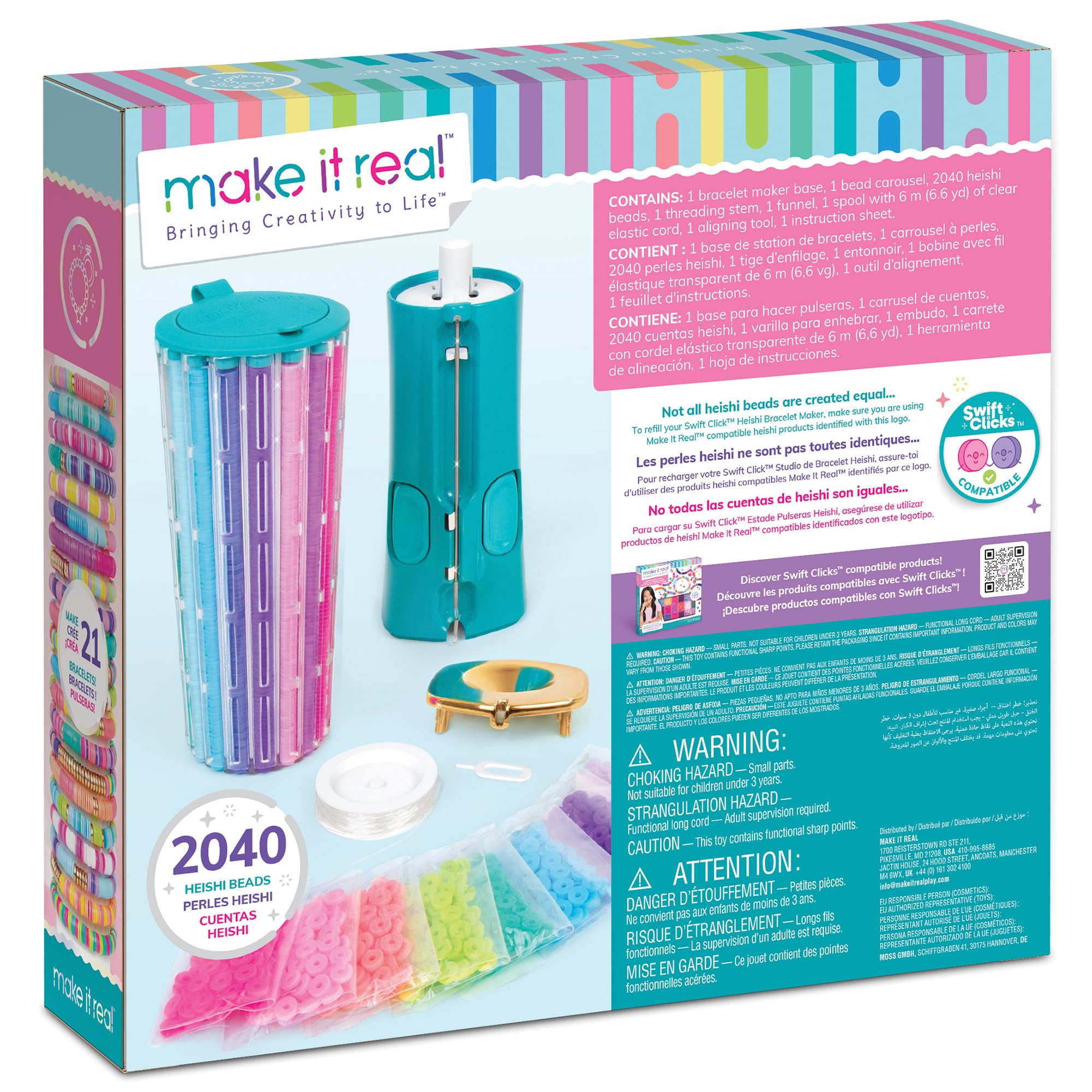 🍬 Kids DIY Beaded Bracelet Making Kit | Colorful Clay Beads Jewelry Craft Set