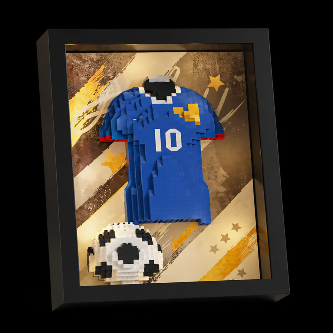 ⚽Football Star Jersey & World Cup Trophy LED Building Block Frame Set