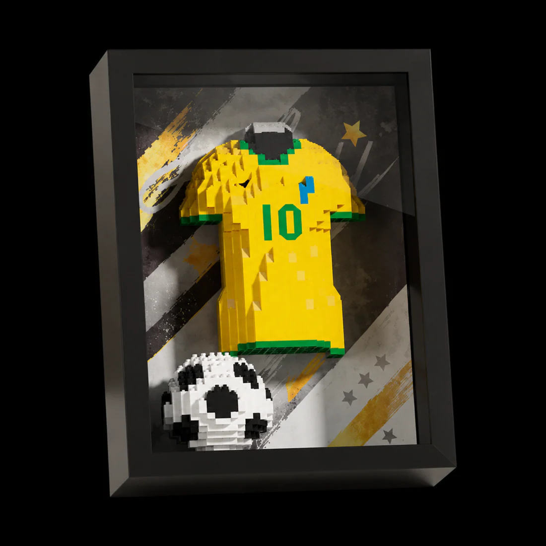 ⚽Football Star Jersey & World Cup Trophy LED Building Block Frame Set