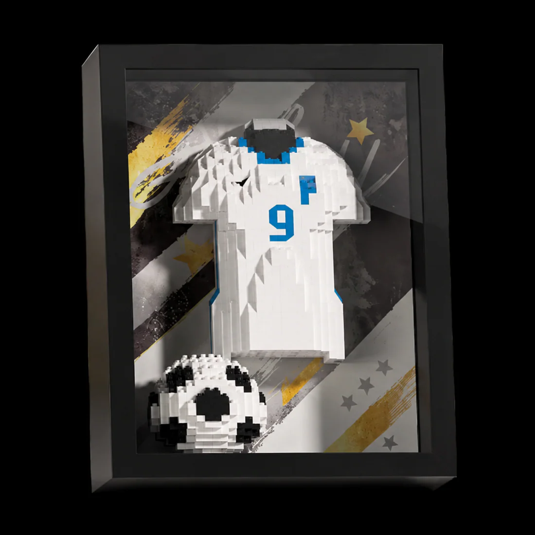 ⚽Football Star Jersey & World Cup Trophy LED Building Block Frame Set