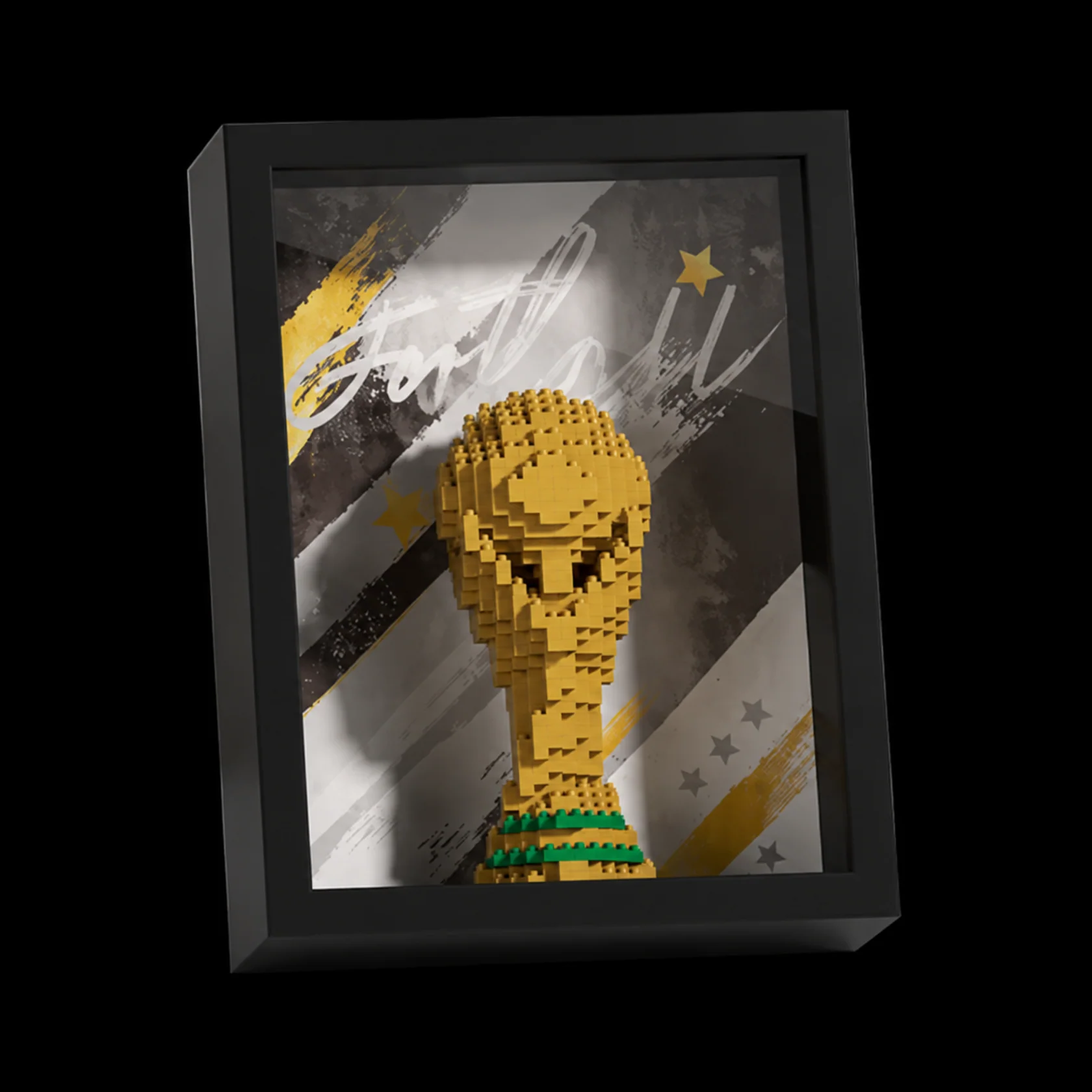 ⚽Football Star Jersey & World Cup Trophy LED Building Block Frame Set