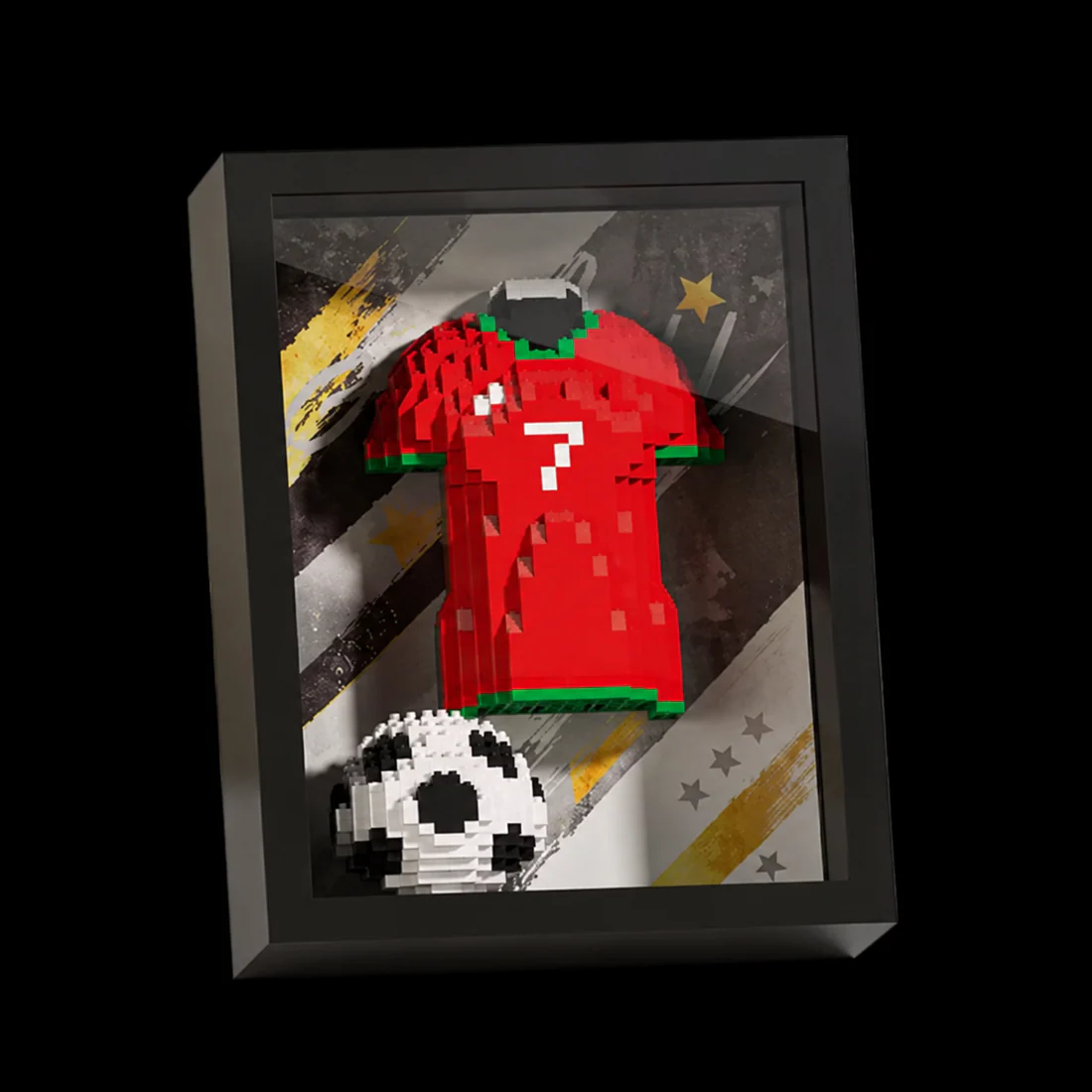 ⚽Football Star Jersey & World Cup Trophy LED Building Block Frame Set