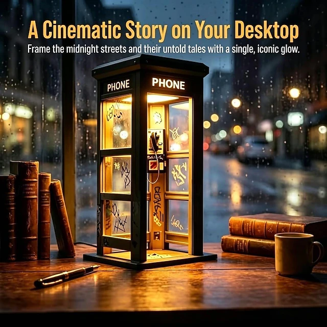 📞Vintage Phone Booth Ambient Lamp
