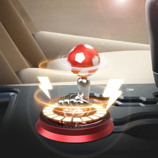 ⚽Rotating solar-powered soccer-shaped car air freshener
