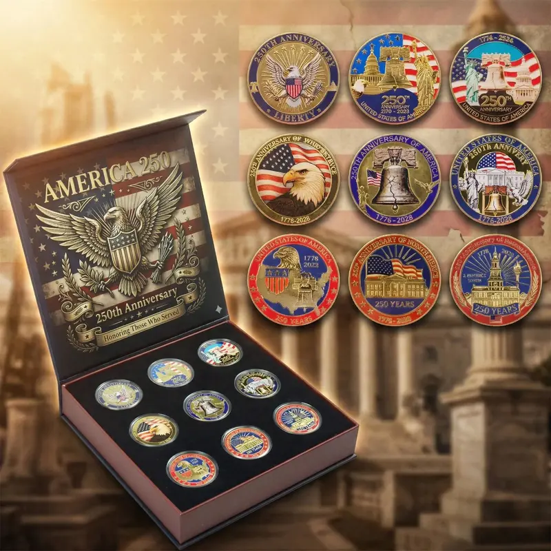 🦅 America 250th Anniversary Commemorative Coin Set