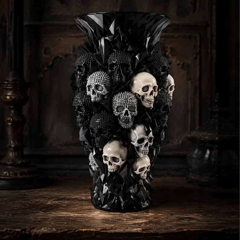 💀Gothic Skull Vase