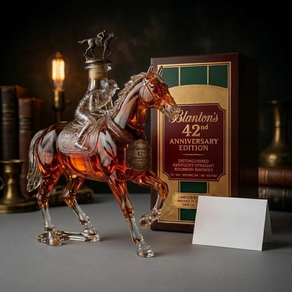 Blanton's 42nd Anniversary Limited Horse & Jockey Bourbon Whiskey Decanter