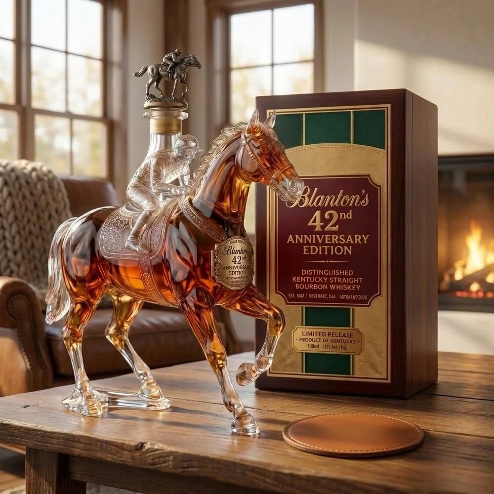 Blanton's 42nd Anniversary Limited Horse & Jockey Bourbon Whiskey Decanter