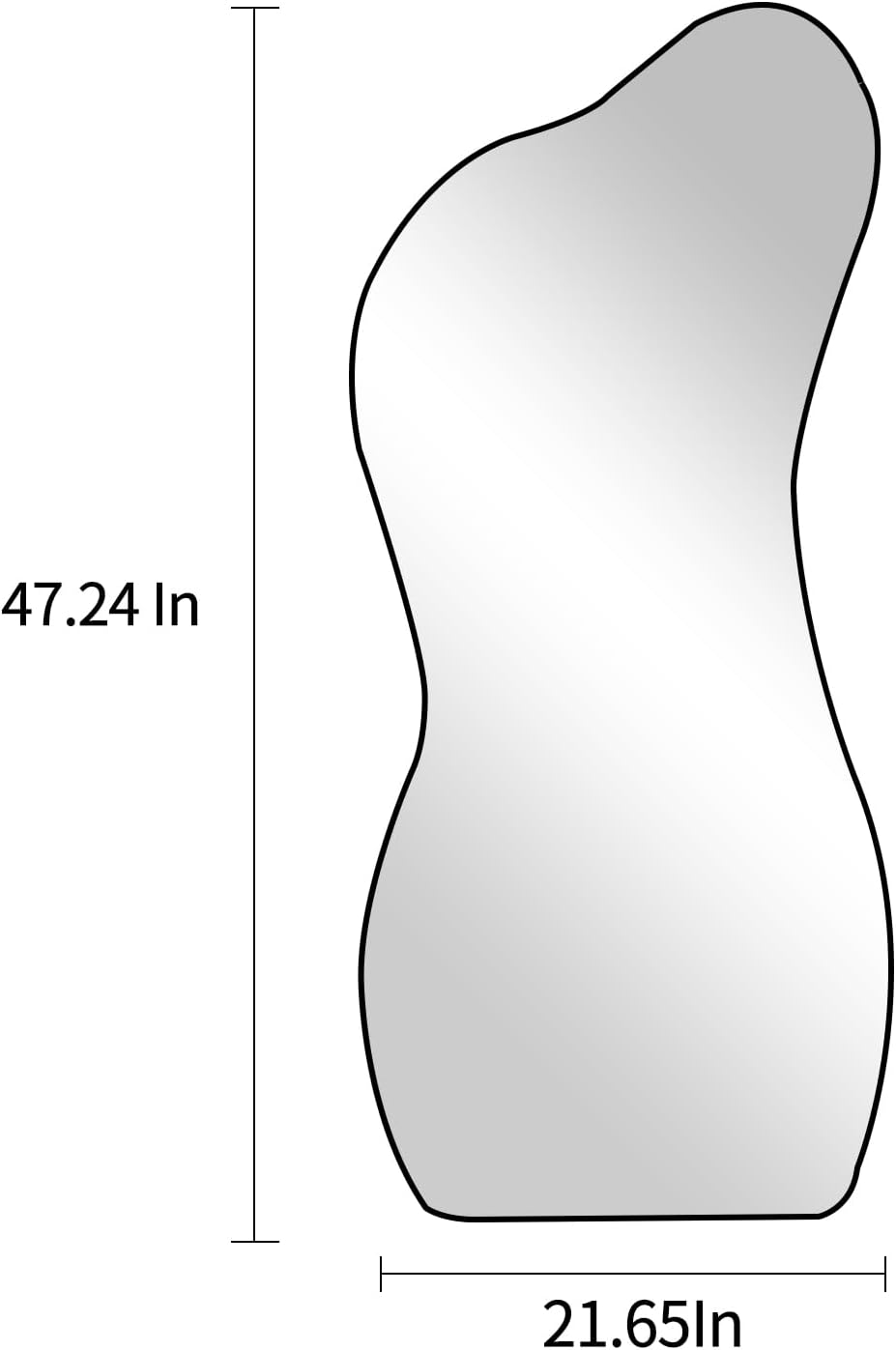 47.2"x22" Asymmetrical Mirror