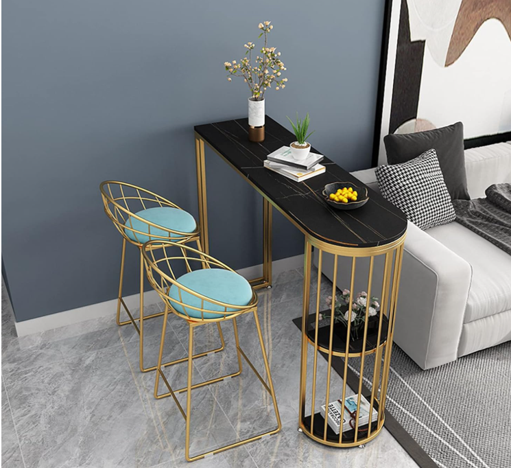Bar Stools Velvet Comfortable Soft Bar Chair High Stool for Breakfast Kitchen Counter Metal Legs