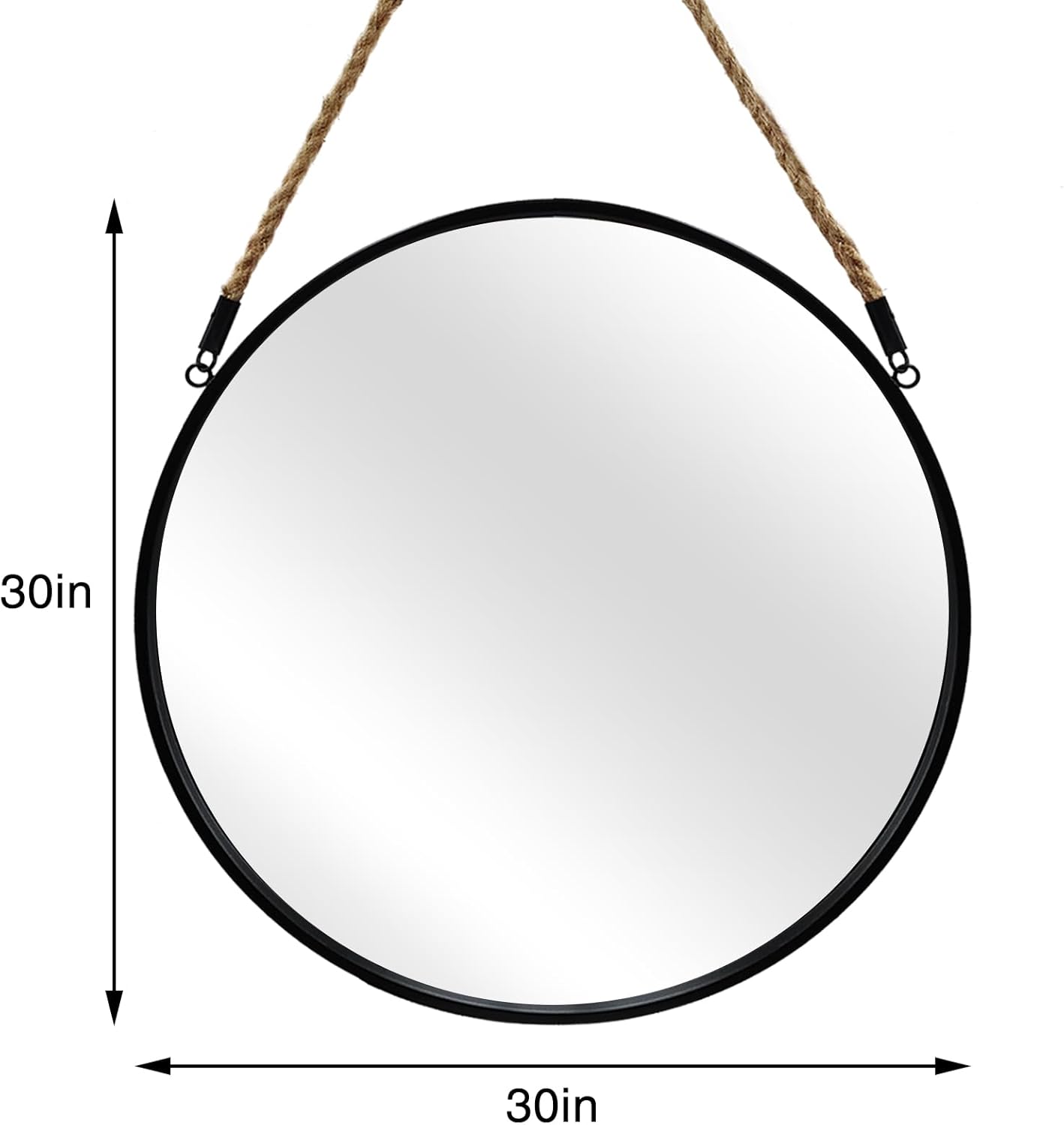 Circle Wall Mirror with Rope