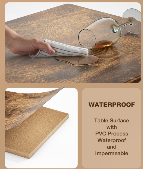 3-Piece Bar Table Set for 2, Bar Height Table with Stools & 2 Storage Shelves, Small Bar Table Set with Glass Rack