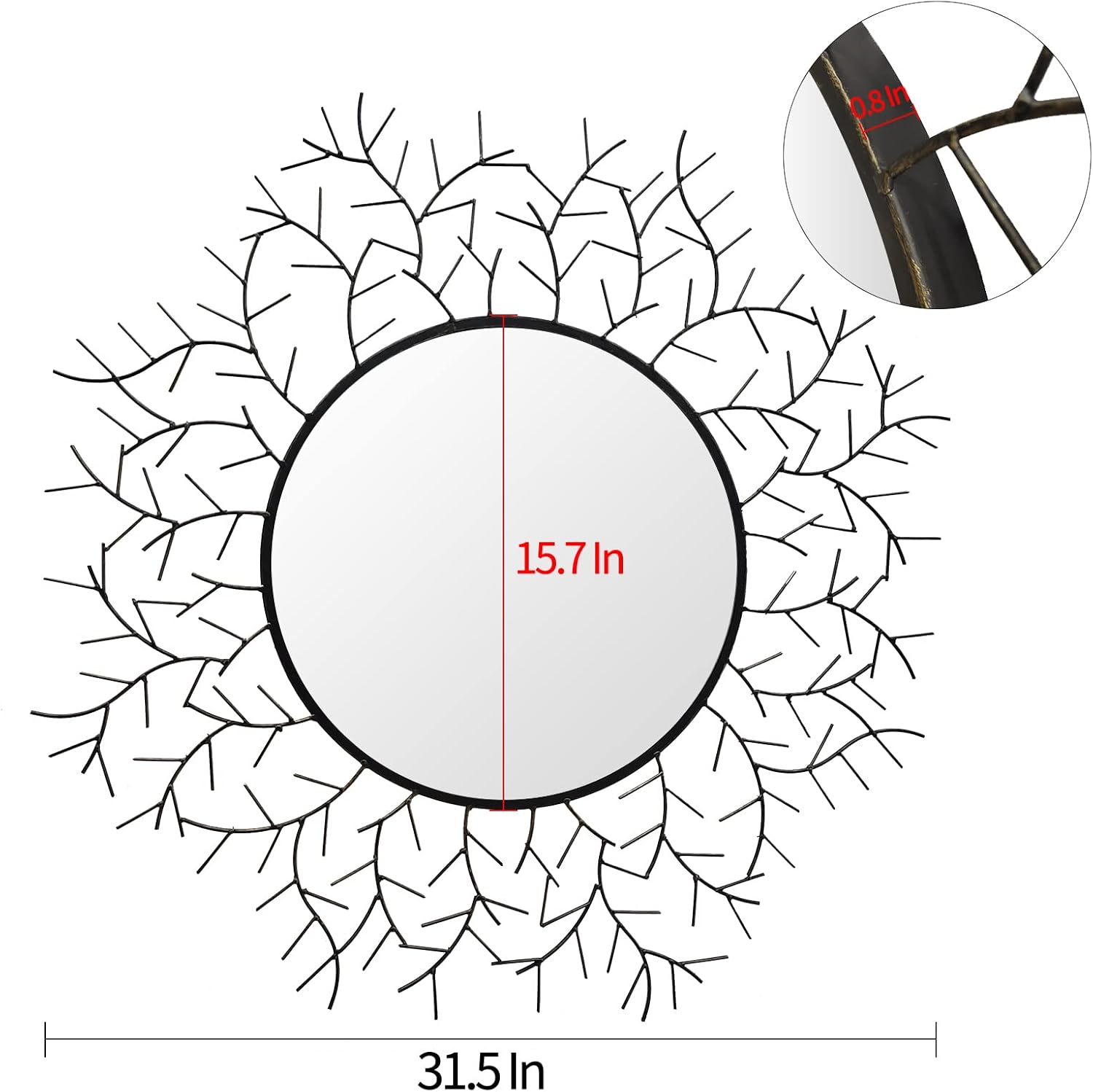 30 Inch Circle Mirrors for Wall Decor
