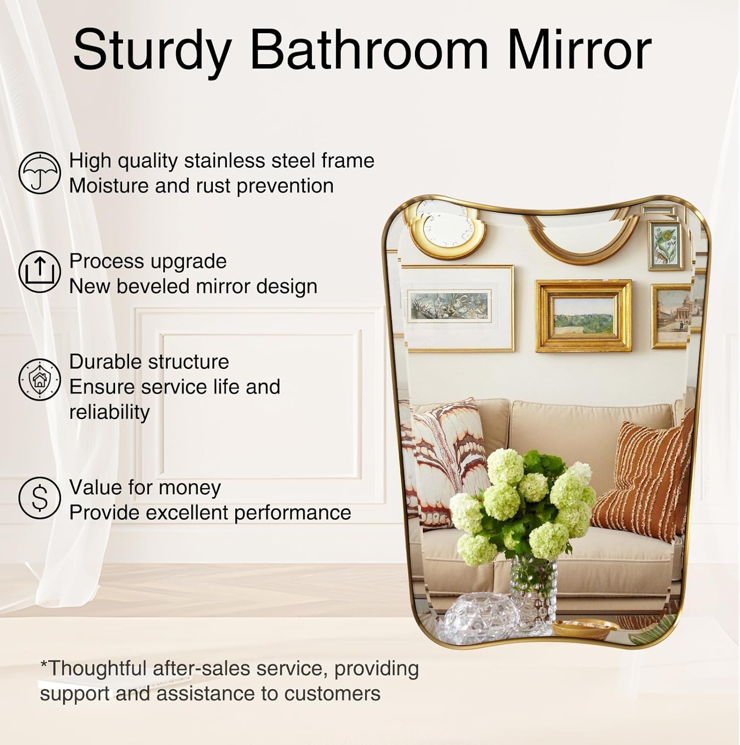 30"x48" Irregular Aesthetic Floor Mirrors