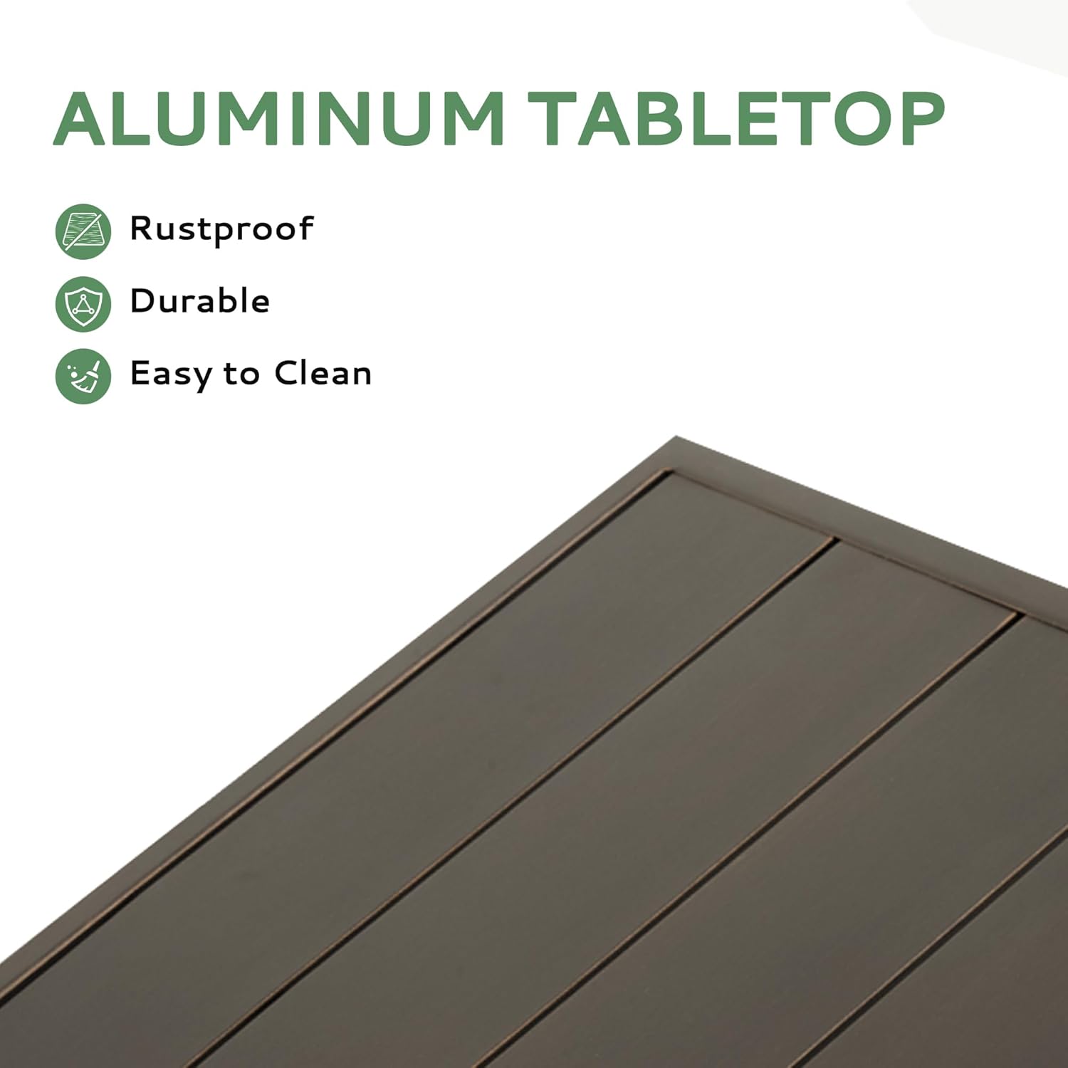 7-Piece Outdoor Patio Dining Set, Aluminum Patio Table and Chairs Set for 6