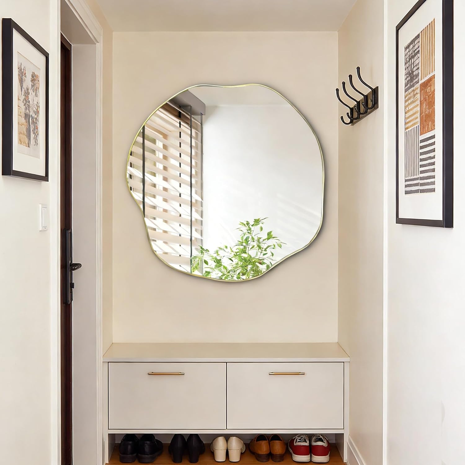 25" Irregular Wall Mirrors