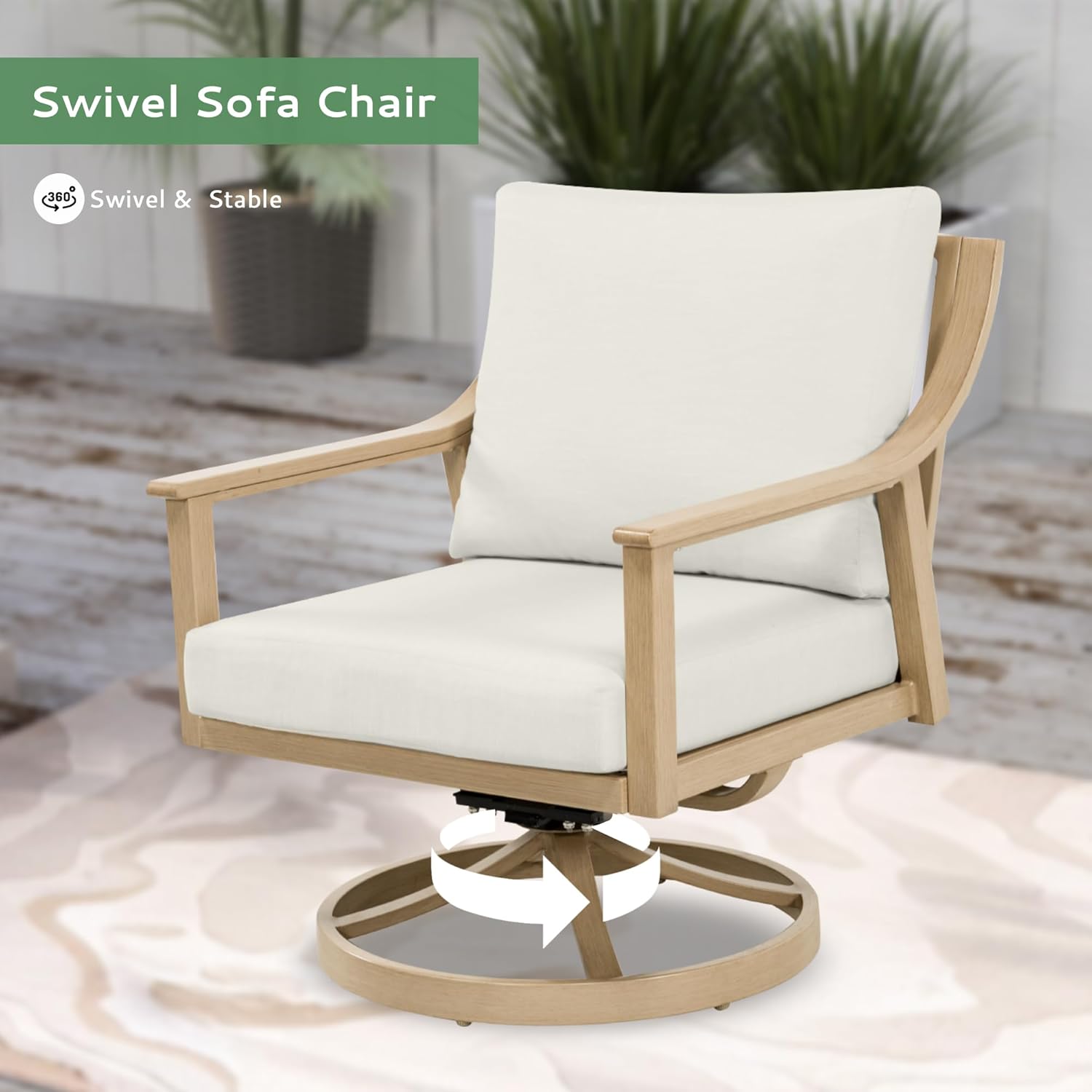 3-Piece Patio Conversation Bistro Sets, Outdoor Aluminum Bistro Sets with Thick Cushion