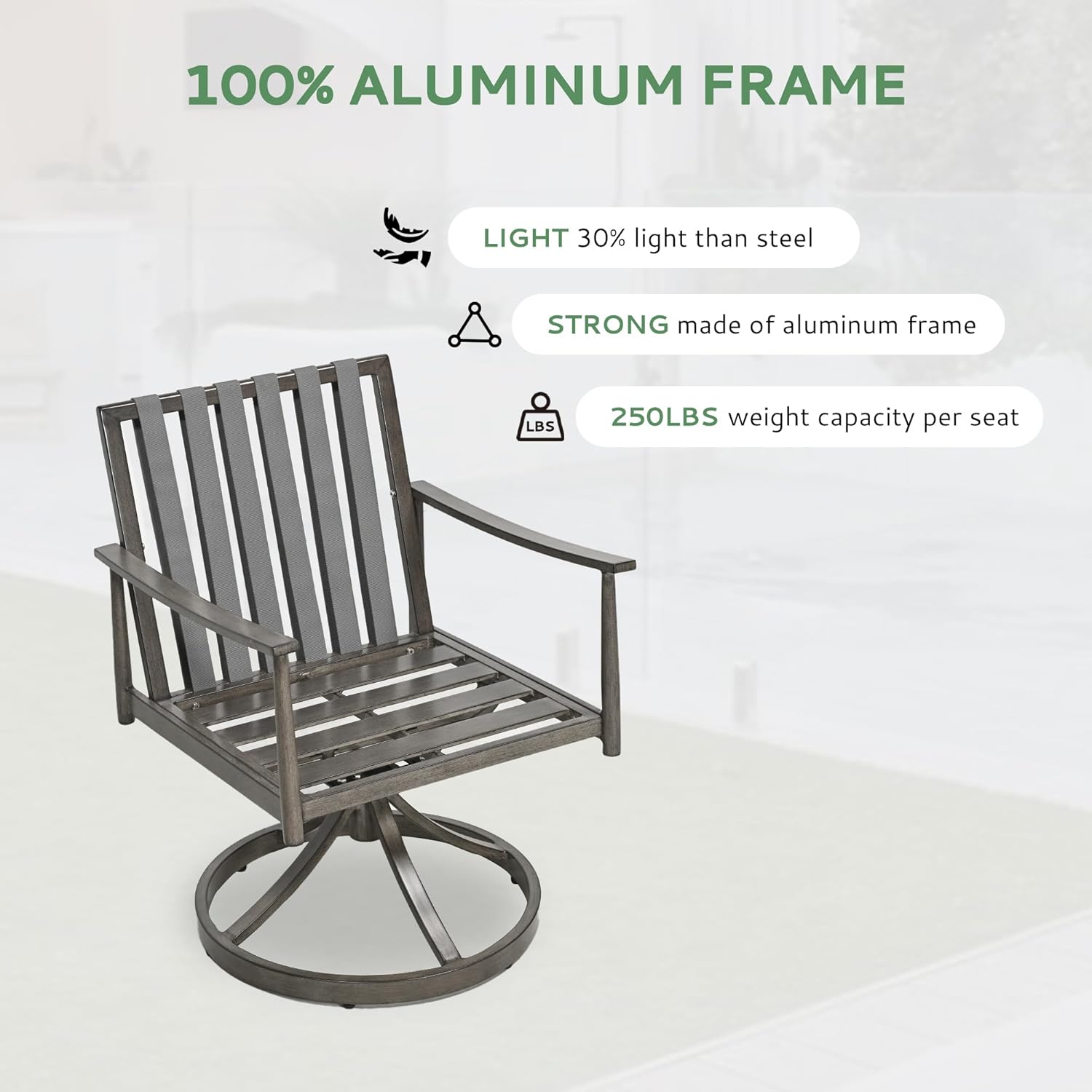 9-Piece Outdoor Dining Set for 8, Aluminum Dining Set with Cushions