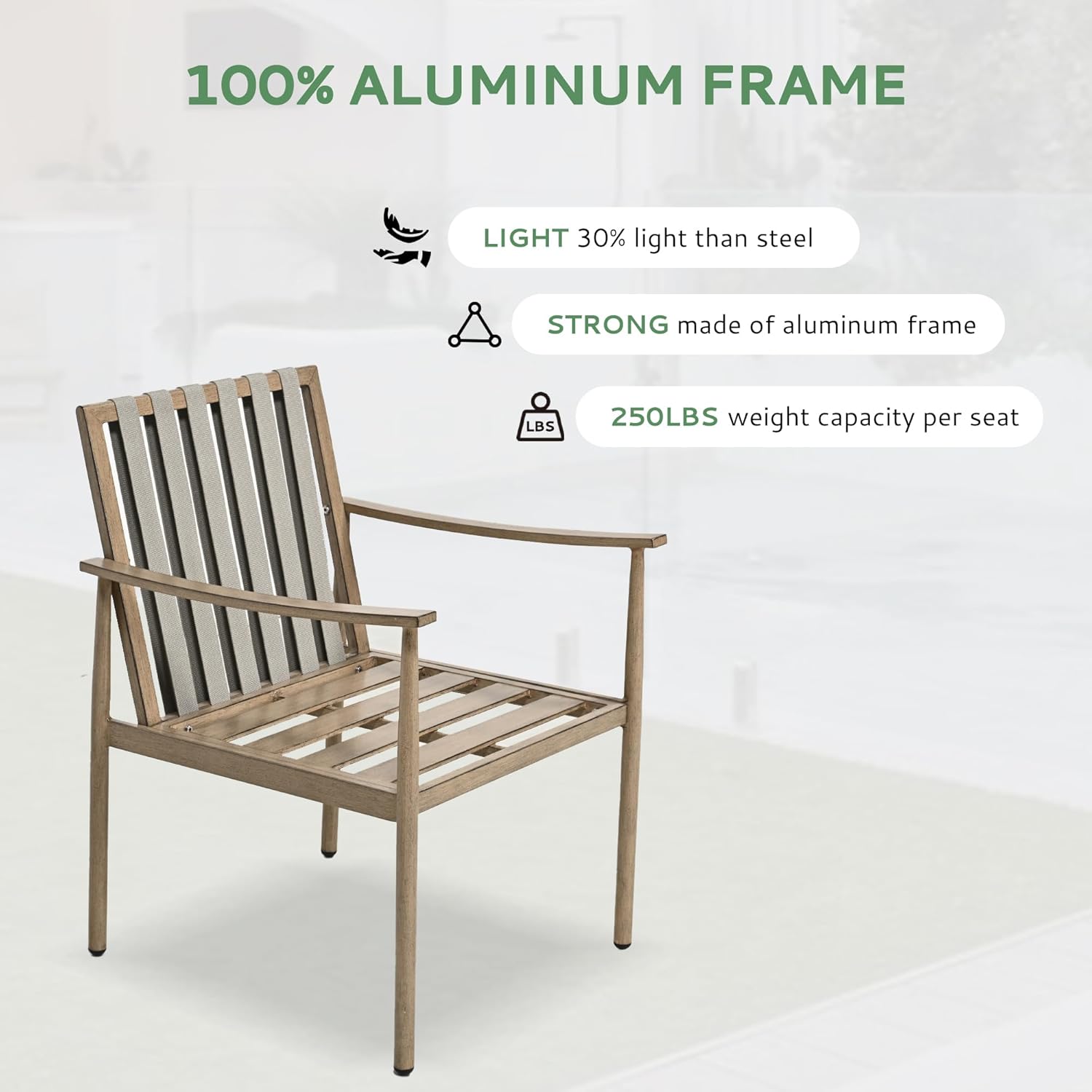 7-Piece Outdoor Dining Set for 6, Aluminum Dining Set with Cushions