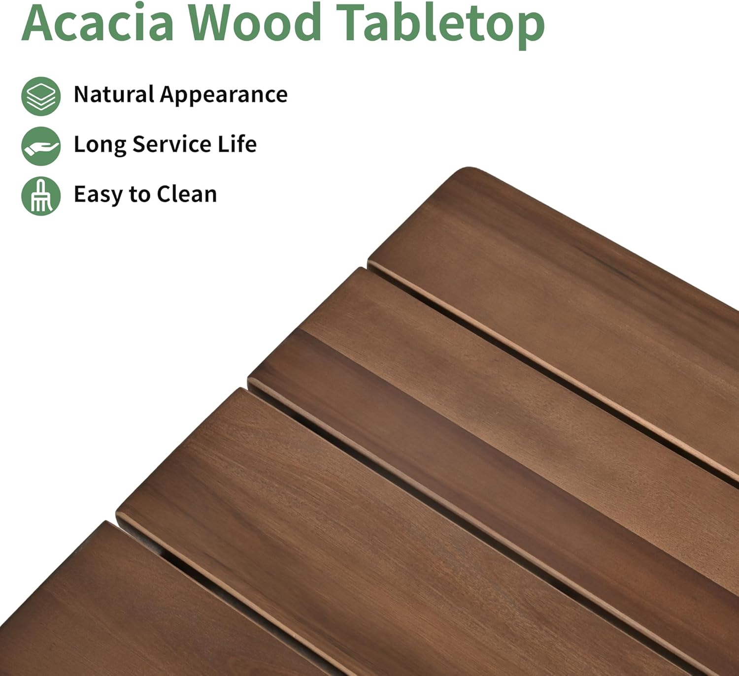 3-Piece Patio Outdoor Bistro Sets, All Weather Rattan Patio Furniture Set with Aluminum Frame Chairs and Side Table