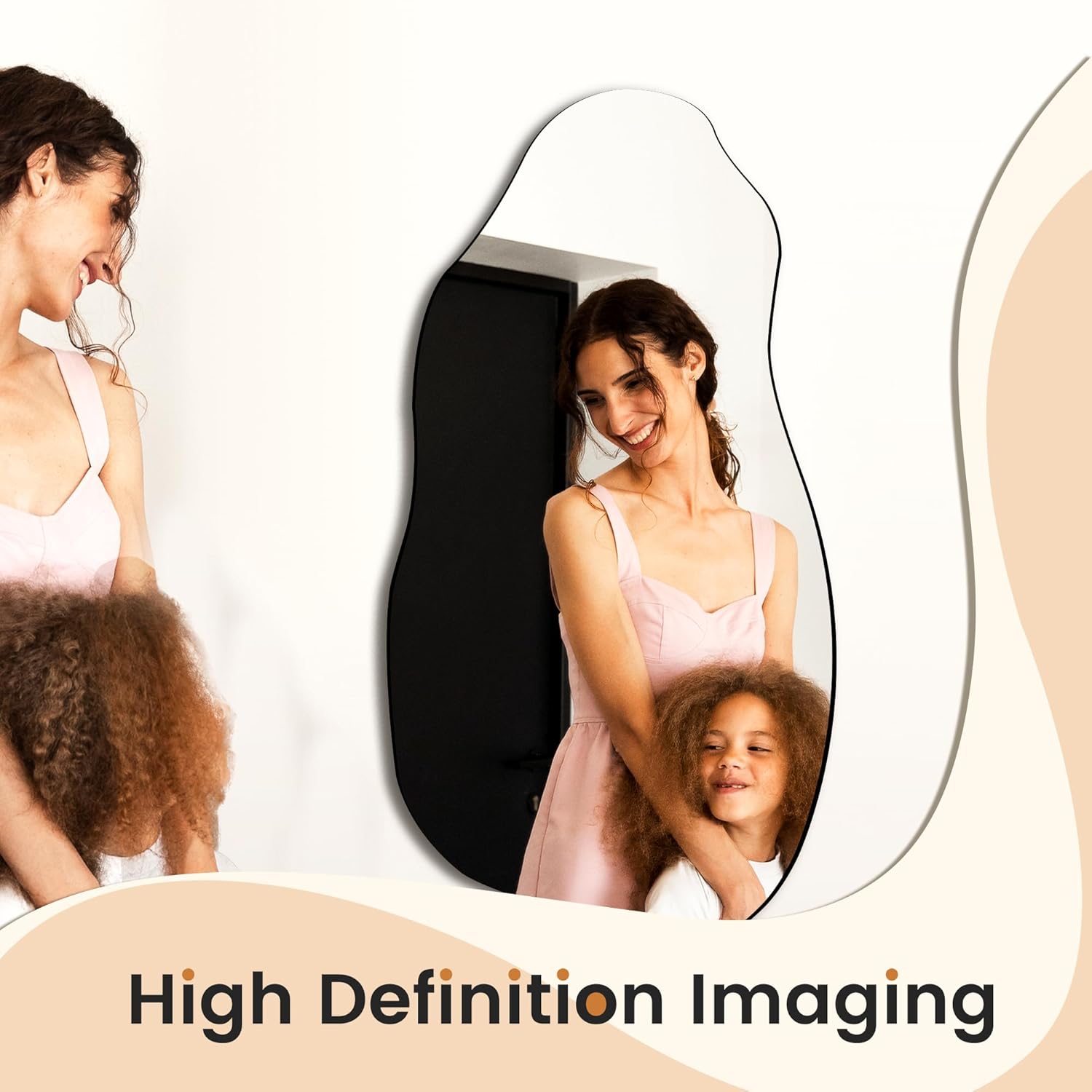 32'' x 18'' Irregular Asymmetrical Wall Mirror