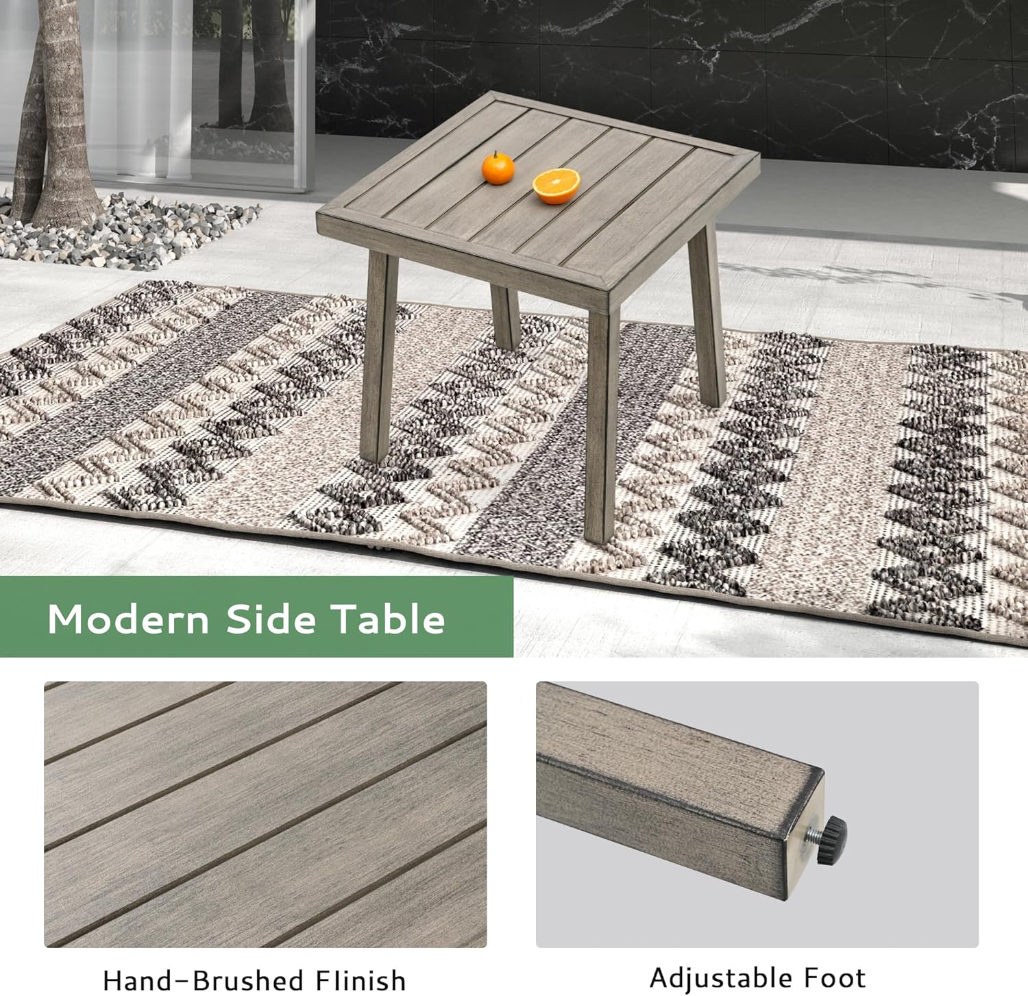 3-Piece Patio Conversation Bistro Sets, Outdoor Aluminum Bistro Sets with Thick Cushion