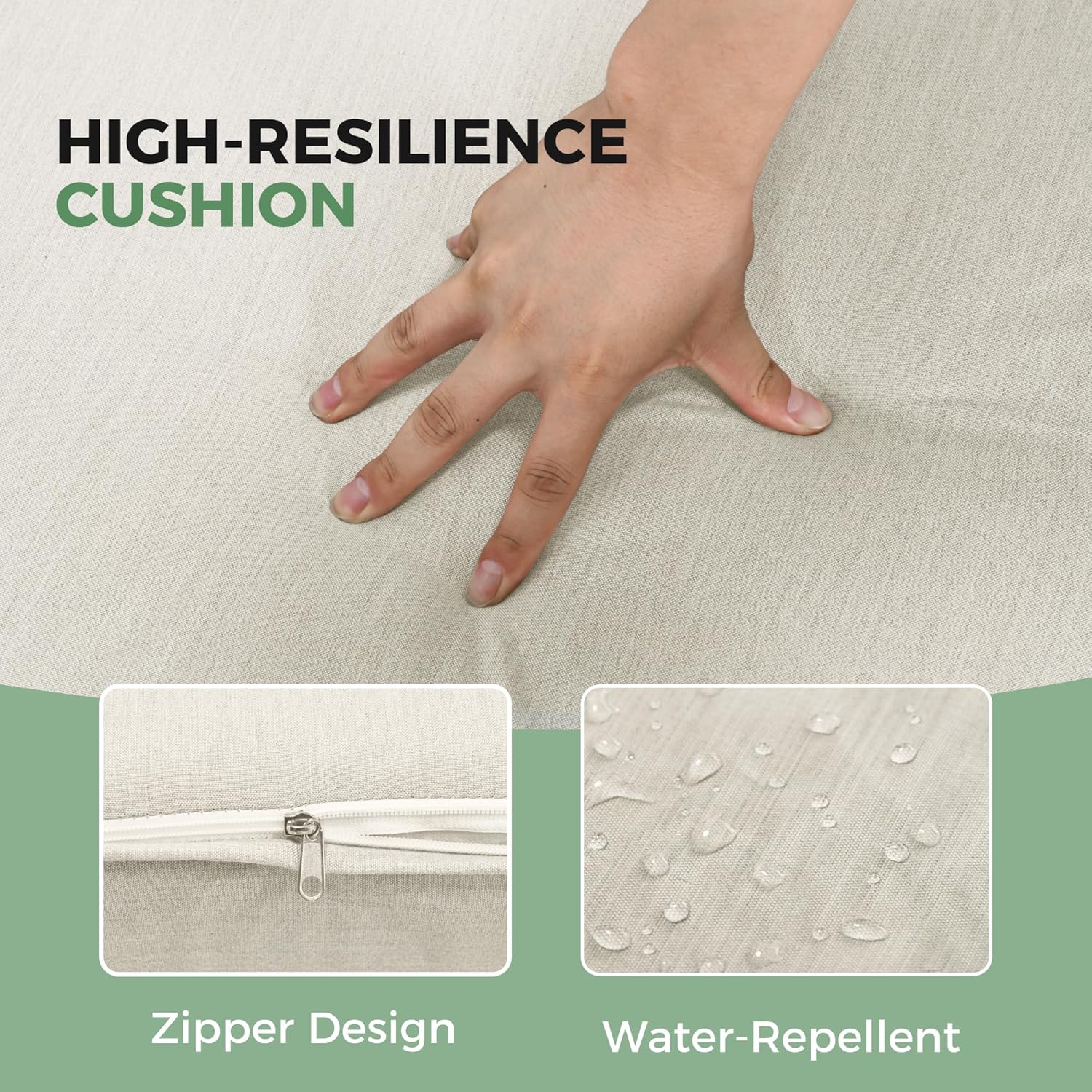 3-Piece Patio Conversation Bistro Sets, Outdoor Aluminum Bistro Sets with Thick Cushion