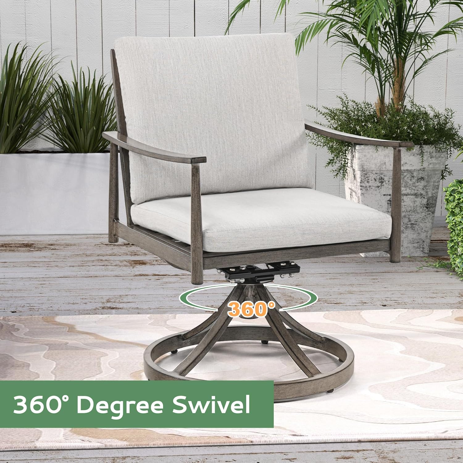 9-Piece Outdoor Dining Set for 8, Aluminum Dining Set with Cushions