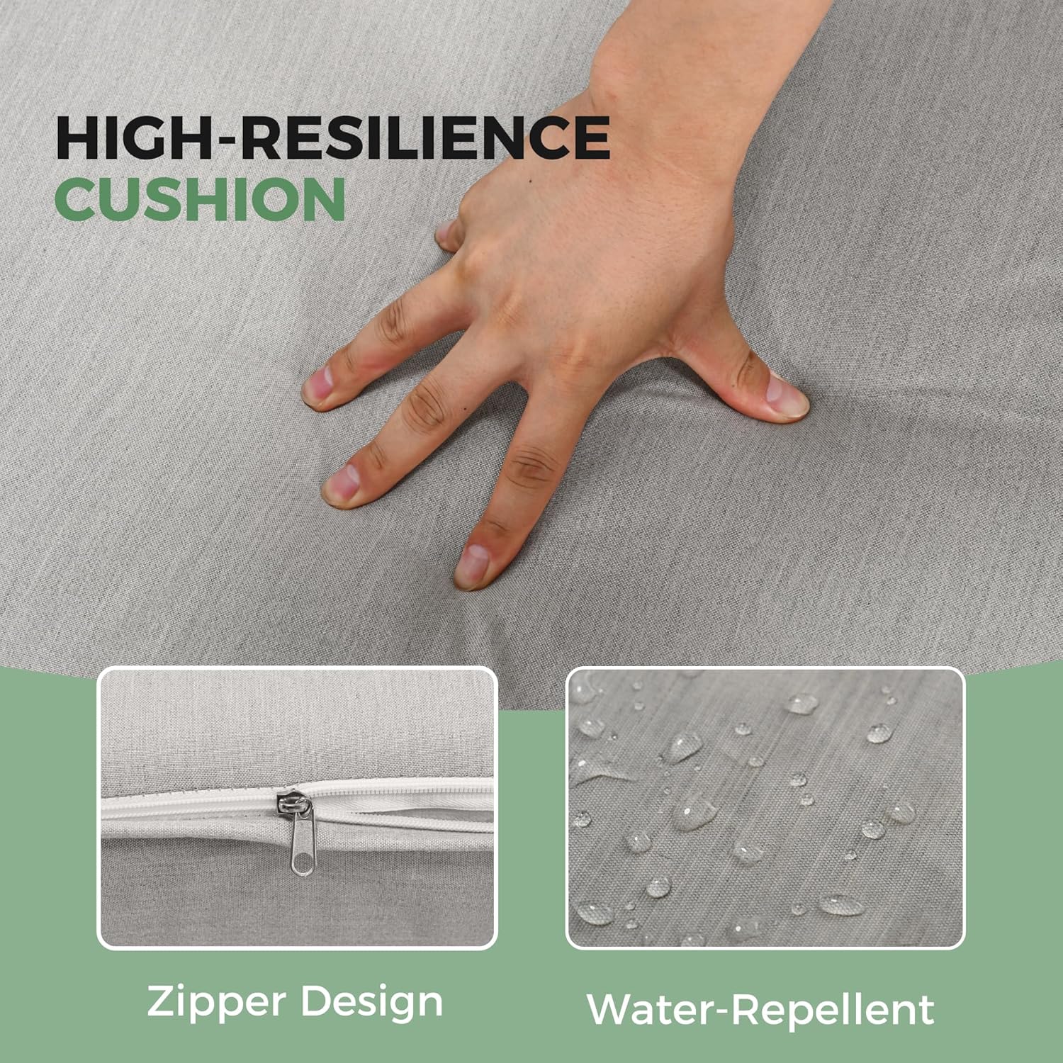 Patio Conversation Sets 4 Pieces - Aluminum Loveseat Outdoor Furniture Sets with Thick Cushion, Coffee Table and Chairs Set of 2