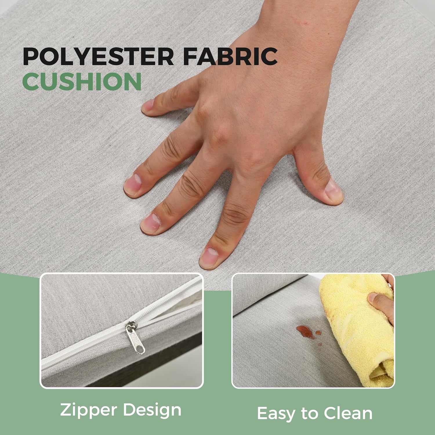 9-Piece Outdoor Dining Set for 8, Aluminum Dining Set with Cushions, 8 Dining Chairs with Rope Backrest