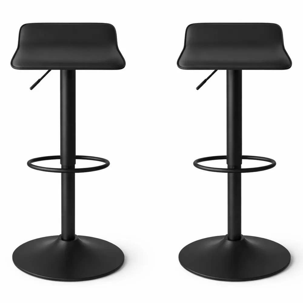 Lot de 2 tabourets de bar pivotants à 360°, hauteur réglable, pour cuisine ou comptoir