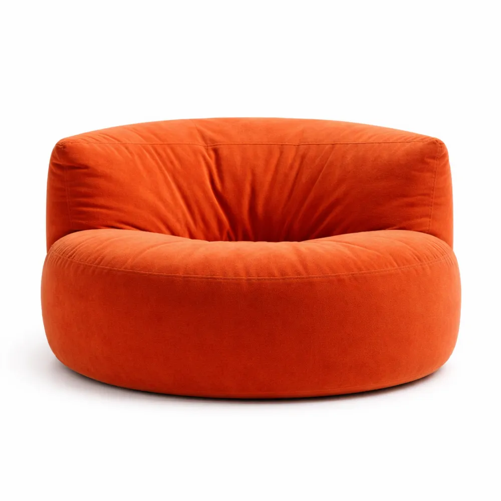 Housse de fauteuil poire en chenille ultra douce sans remplissage pour salon et chambre