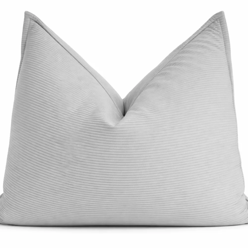 Grand Pouf d'Intérieur en Velours Côtelé pour Détente et Confort