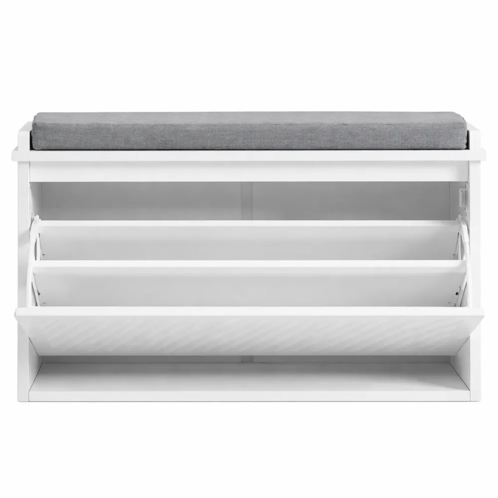 Meuble de Rangement Chaussures avec Coussin et Abattant