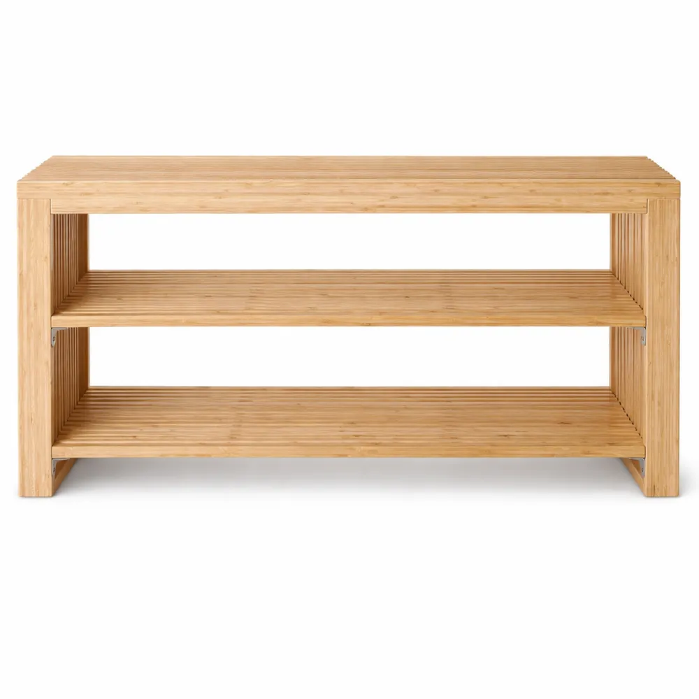 Étagère à Chaussures en Bambou avec Assise Confortable