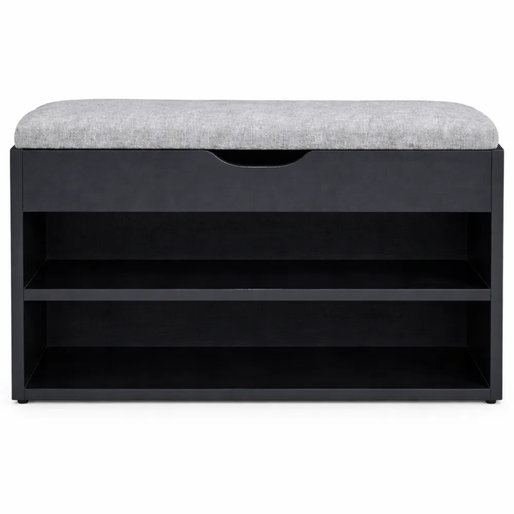 Meuble de rangement pour chaussures à 2 niveaux avec siège rabattable