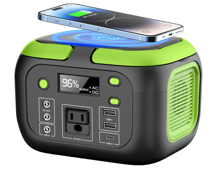 200W Portable Power Station, 42000mAh Solar Generator with 110V AC Outlet, DC, USB C, USB QC3.0, 155Wh Backup Battery Pack Power Supply for Camping