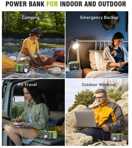200W Portable Power Station, 42000mAh Solar Generator with 110V AC Outlet, DC, USB C, USB QC3.0, 155Wh Backup Battery Pack Power Supply for Camping