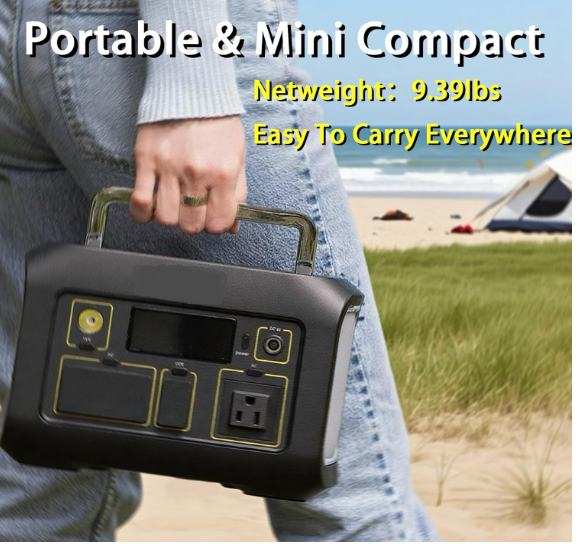 Portable Power Station 300W(Peak 500W),288Wh (90,000mAh) Solar Generator with 110V Pure Sine Wave AC Outlet,lifepo4 Battery Portable Power Bank for Outdoor Camping