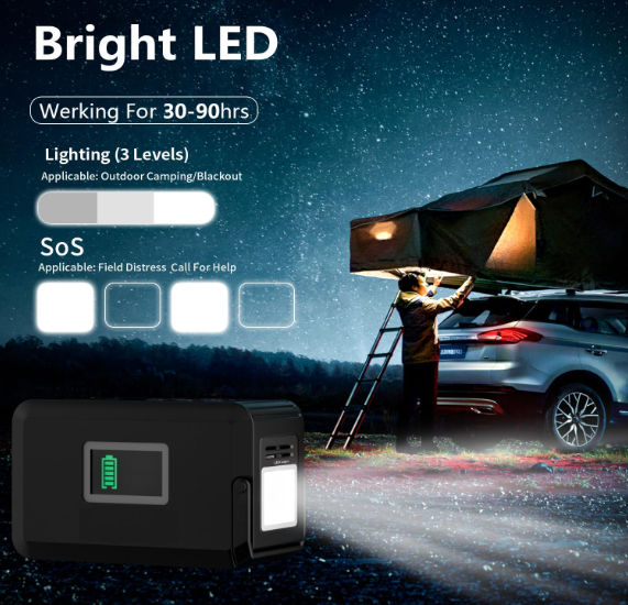Portable Power Station120W(240W Peak), 24000mAh Camping Solar Generator