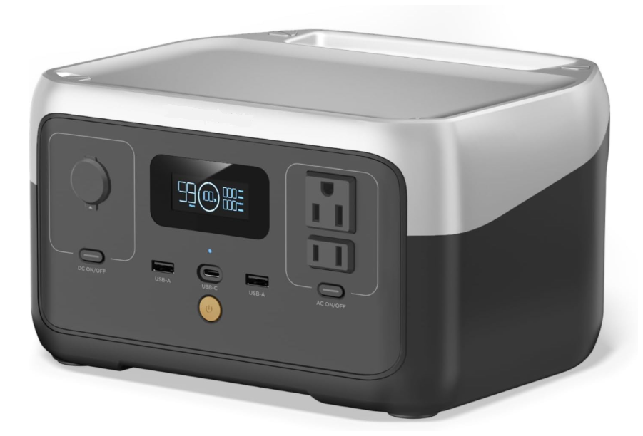 Portable Power Station RIVER 2, 256Wh LiFePO4 Battery/ 1 Hour Fast Charging, 2 Up to 600W AC Outlets