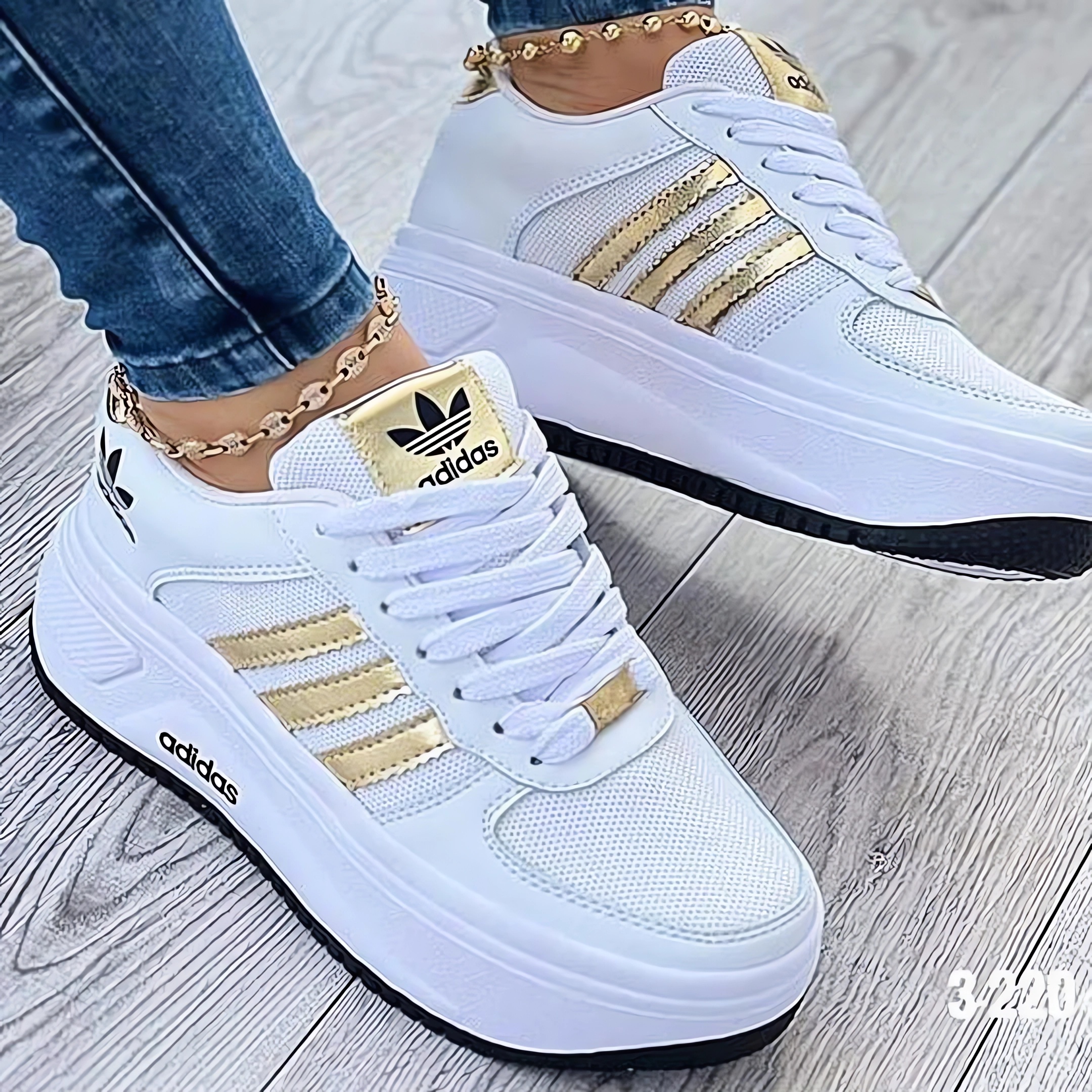 Women's Adidas® leather sneakers