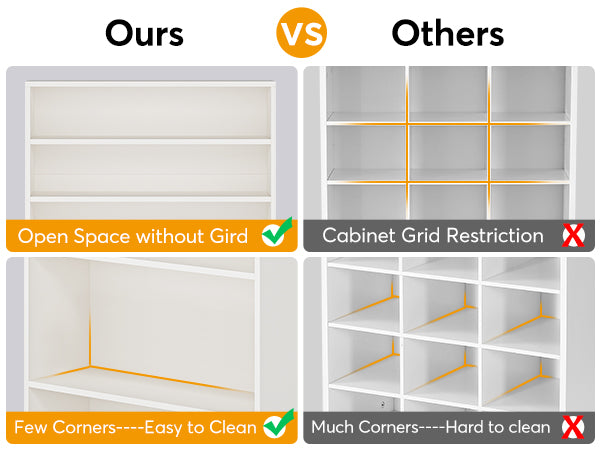 Freestanding Shoe Cabinet, 9-Tier 40-45 Pairs Shoe Storage Rack