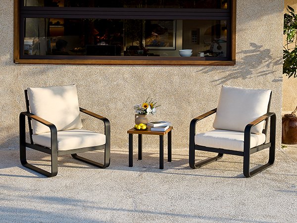 29.9" Wide Outdoor Patio Sofa, Modern Single Seat With Removable Cushions