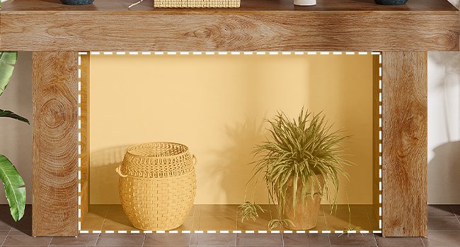63-Inch Console Table, Farmhouse Wooden Sofa Table Entryway Table