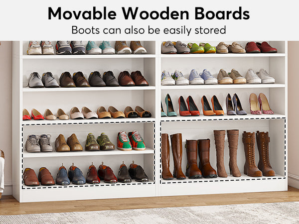 Freestanding Shoe Cabinet, 9-Tier 40-45 Pairs Shoe Storage Rack