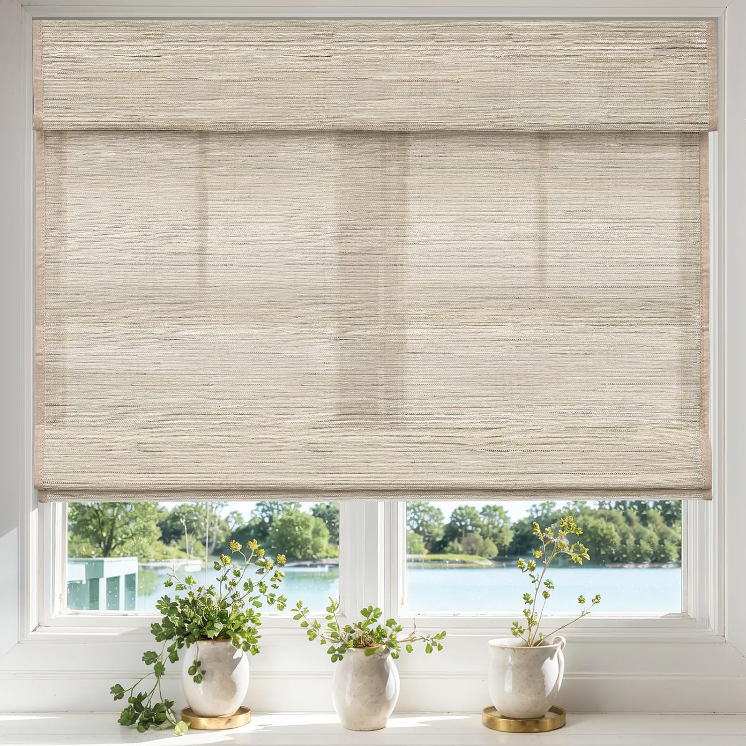 Cordless Roman Shades for Window