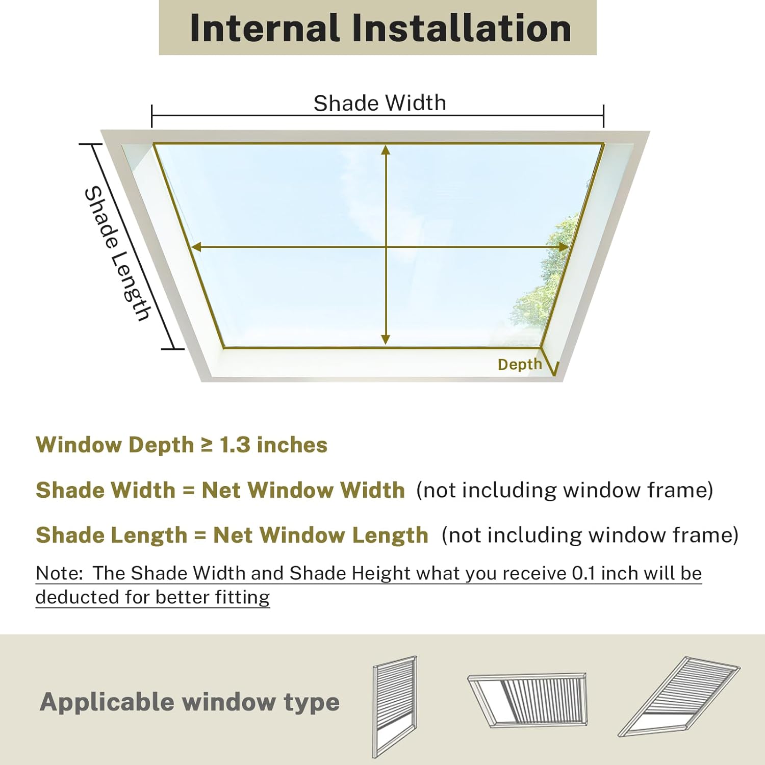 Skylight Blackout Window Blinds & Shades