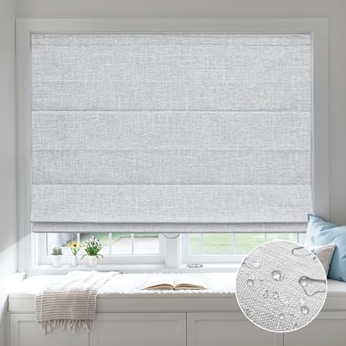 Waterproof Fabric Roman Shades for Indoor Windows